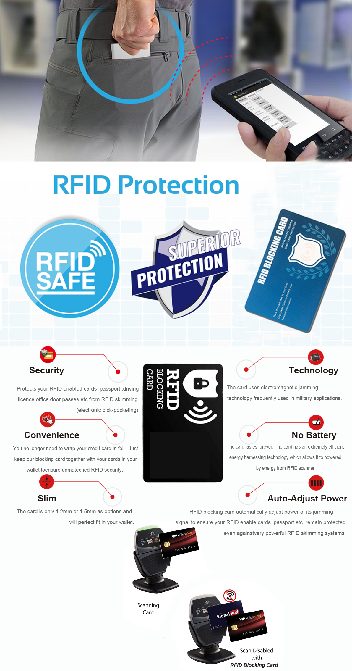 Credit Card Protector and Block RFID Signals from Credit cards and Passports