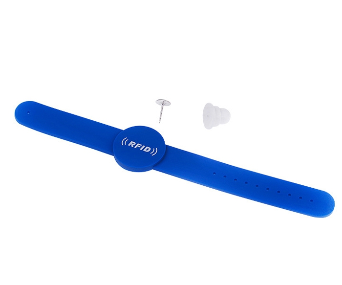 Round Head Silicone RFID Bracelet with Tamper Button