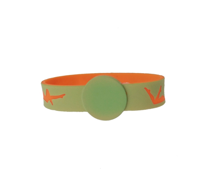 Closed Silicone High Frequency 13.56MHz RFID Wristband with Debossed Patterns