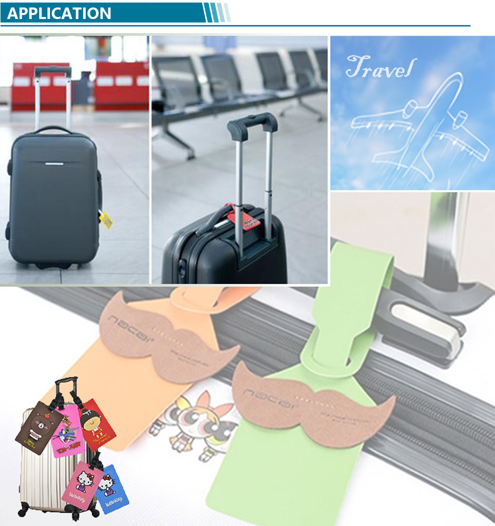 Customized Writable PVC Material Travel Plastic Hanger Luggage Tag