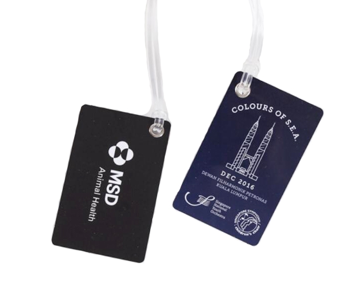 Full Color Printing Plastic Single Luggage Tag Card