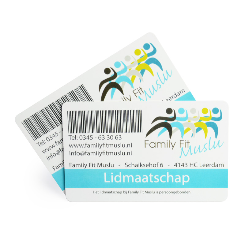 ISO Bank Card Size Printed PVC Barcode Card for Chain Shops