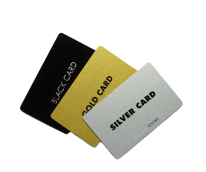 Metallic Gold and Silver PVC Loyalty Card