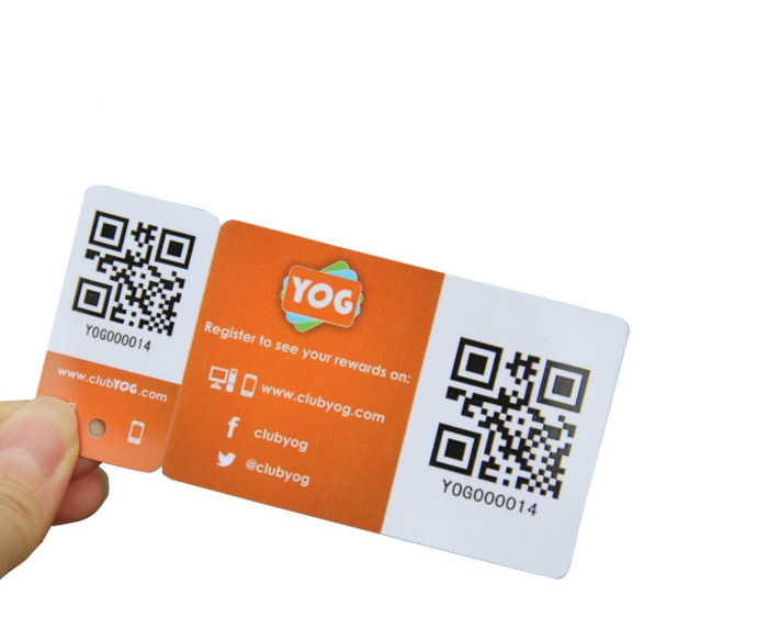  Plastic Combine Membership Card 2 in 1 keytag