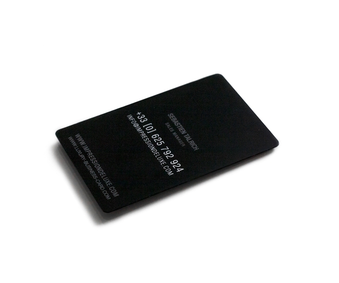  Anodized Black Matt Stylish Metal Card With Die-cutting Pattern
