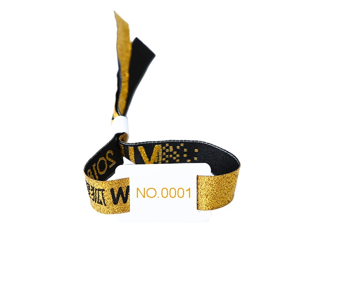 Festival Event Safety Access Control Customizable Woven Fabric MIFARE 1K RFID Wristband