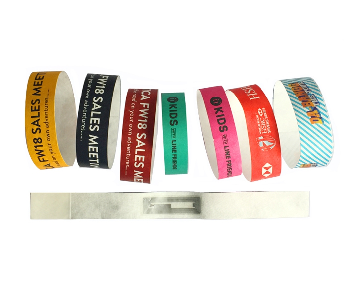 Factory Price Colorful Tyvek NTAG 213 NFC Wristband Water Proof