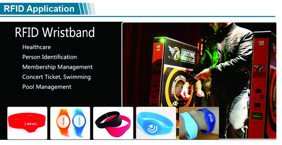 13.56MHz MIFARE 1K Synthetic Paper RFID Disposable Wristband